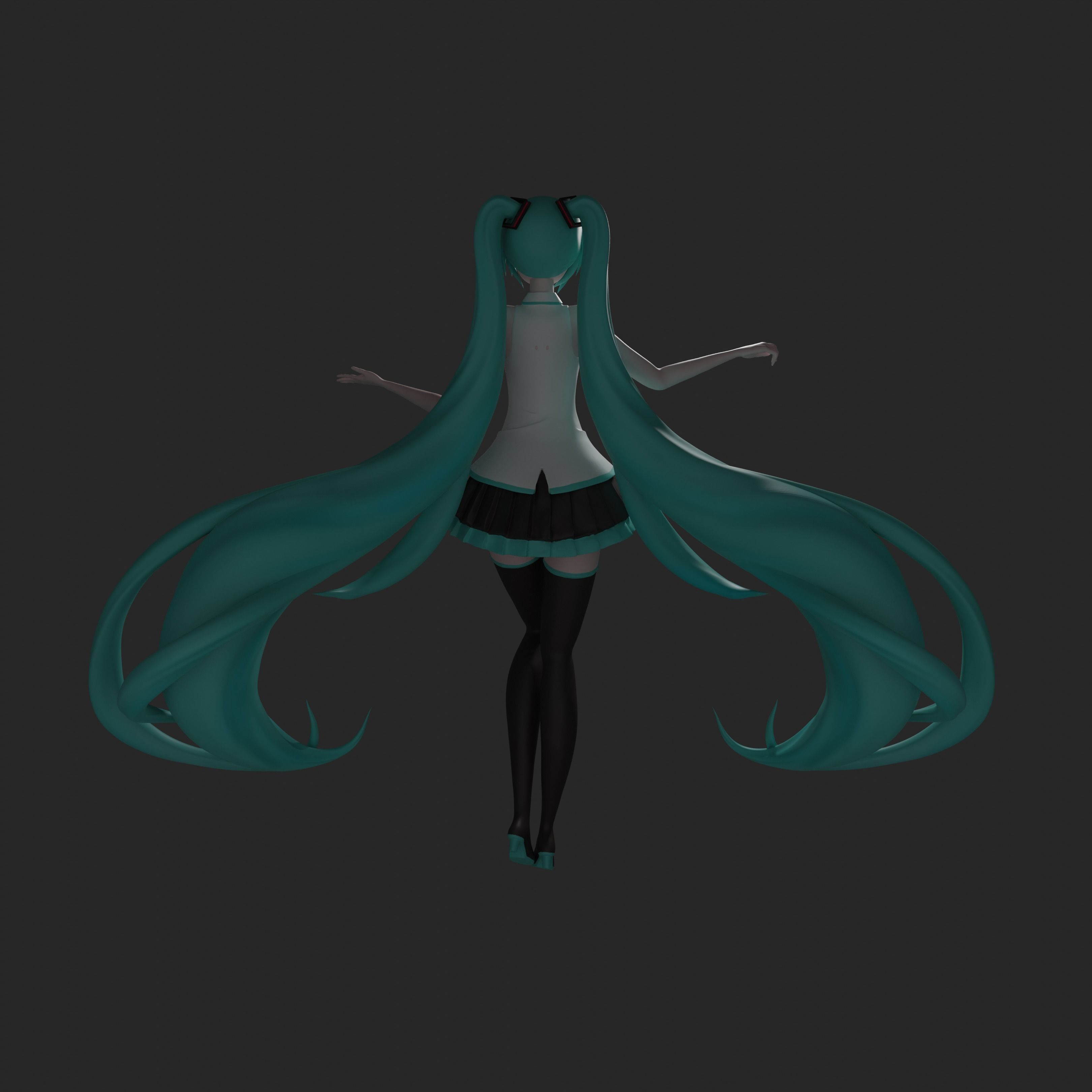 Hatsune Miku 3D model_1