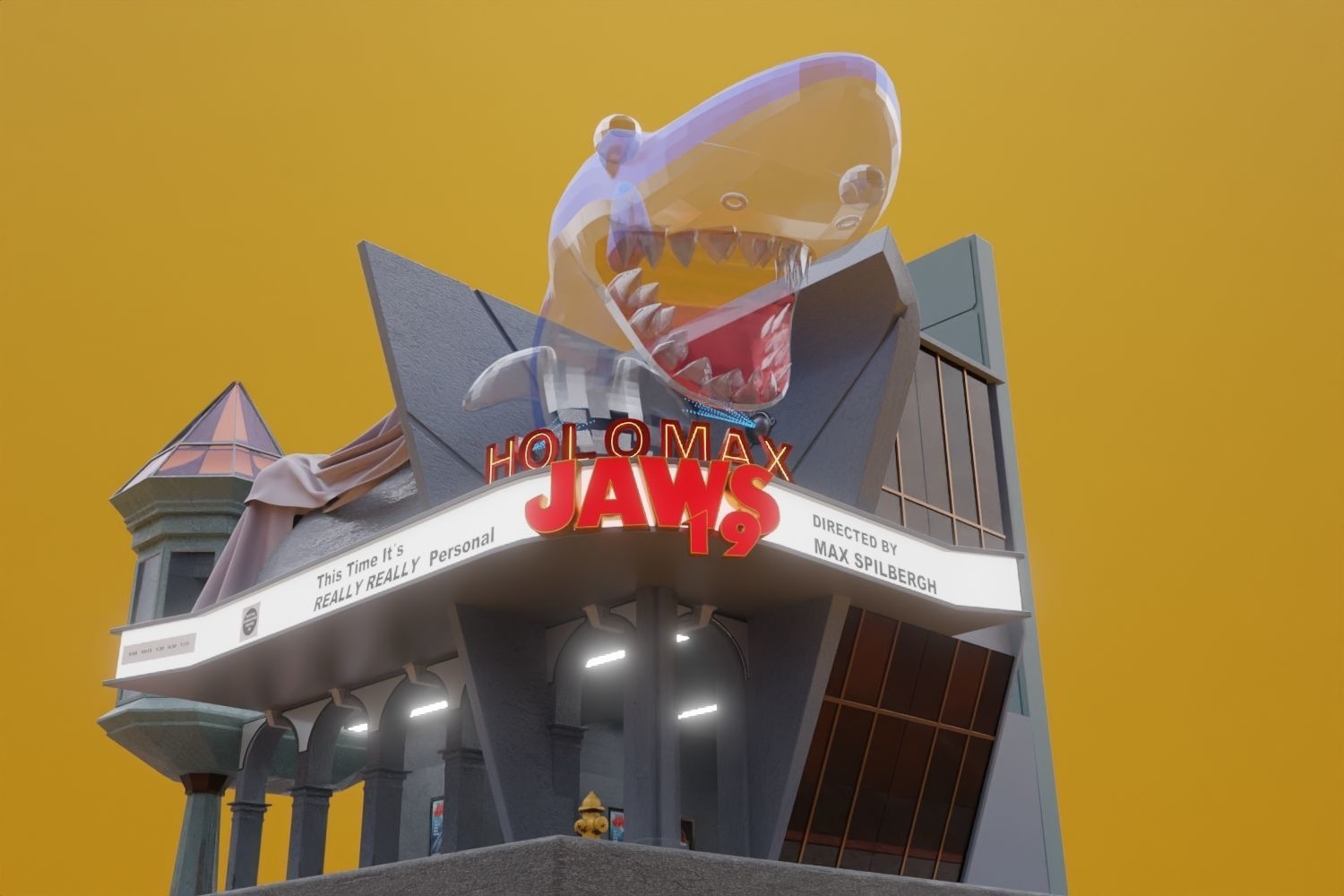 Holomax Diorama - JAWS 19 - Back to the Future 2 -  3D model_7