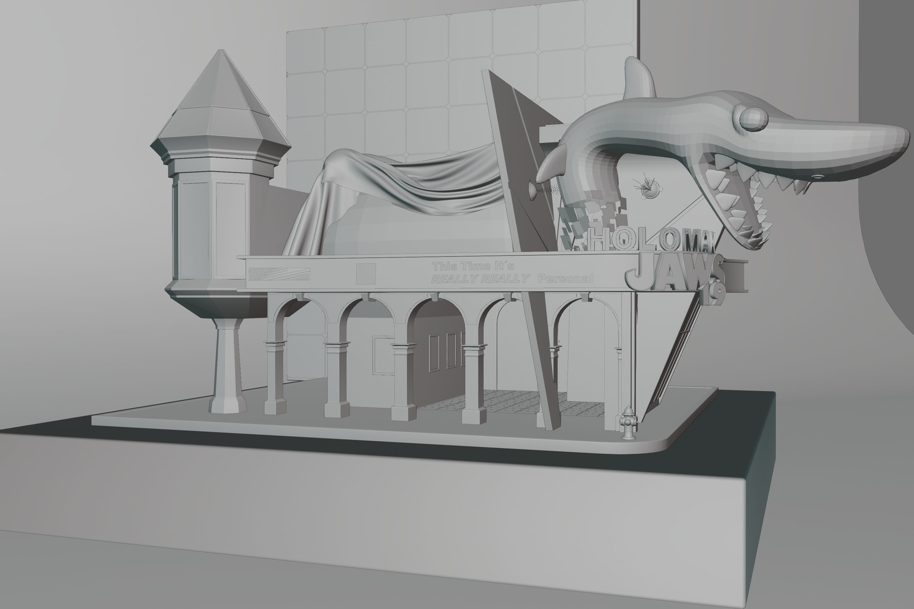 Holomax Diorama - JAWS 19 - Back to the Future 2 -  3D model_9