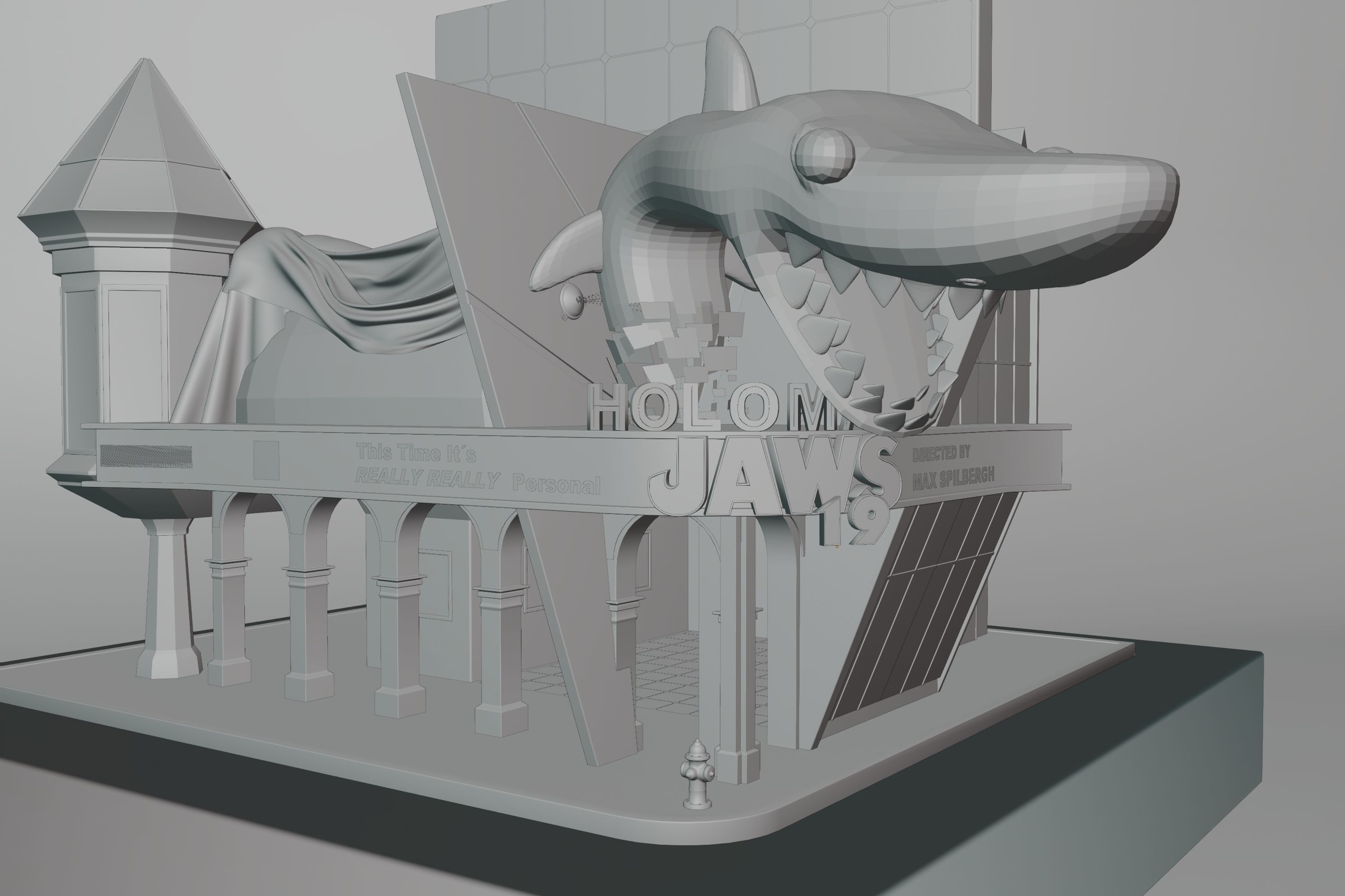 Holomax Diorama - JAWS 19 - Back to the Future 2 -  3D model_10