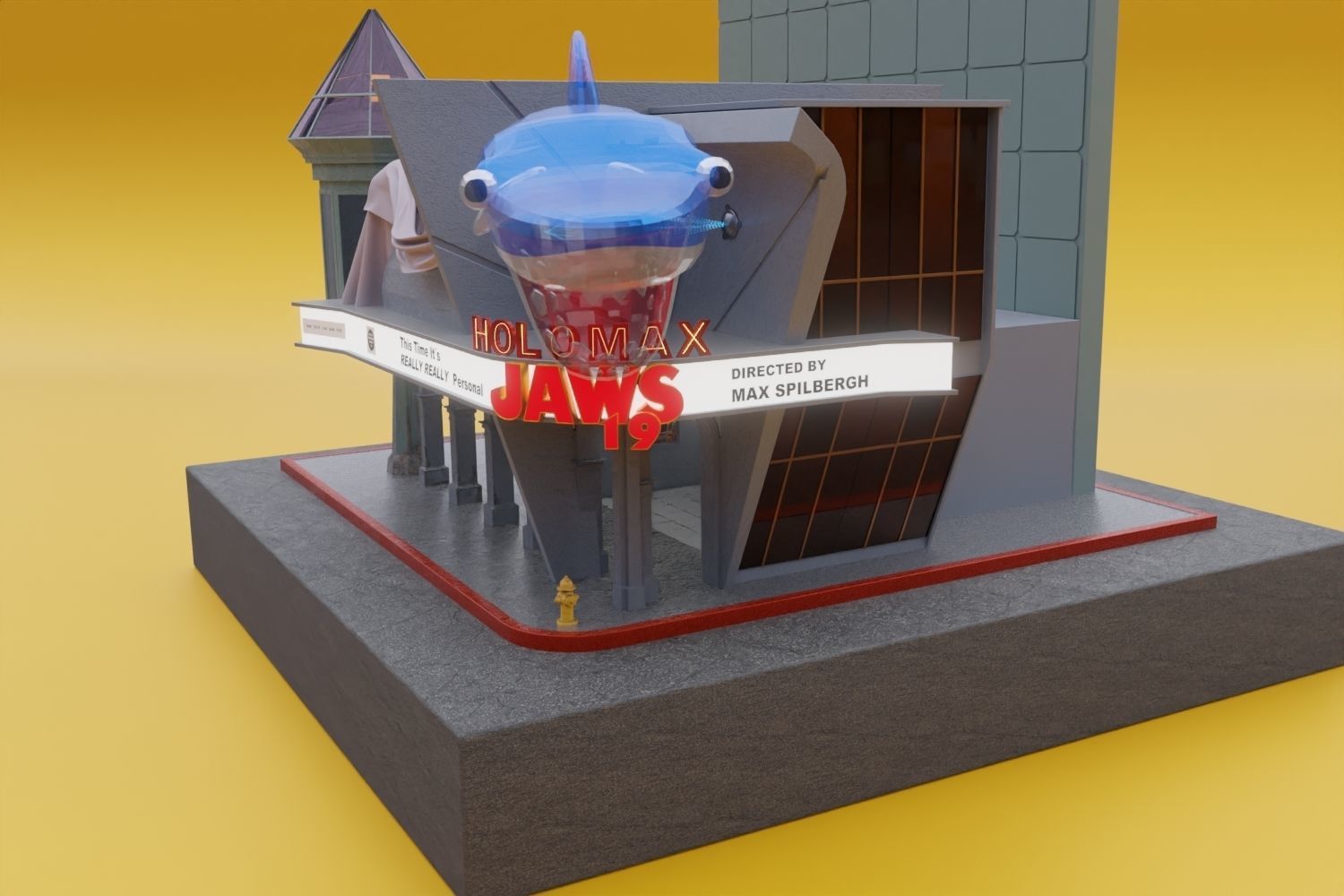 Holomax Diorama - JAWS 19 - Back to the Future 2 -  3D model_6