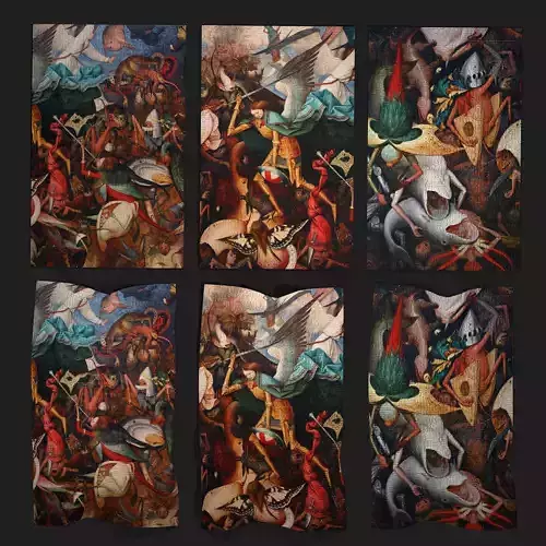 Fall of the Rebel Angels Bruegel the Elder 3 Tapestry Collection 