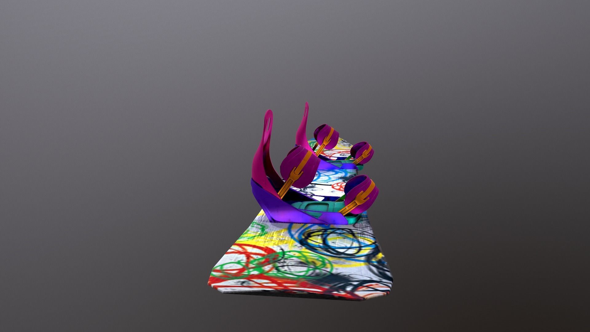 skateboard PBR 3D model with Texture  3D model_11