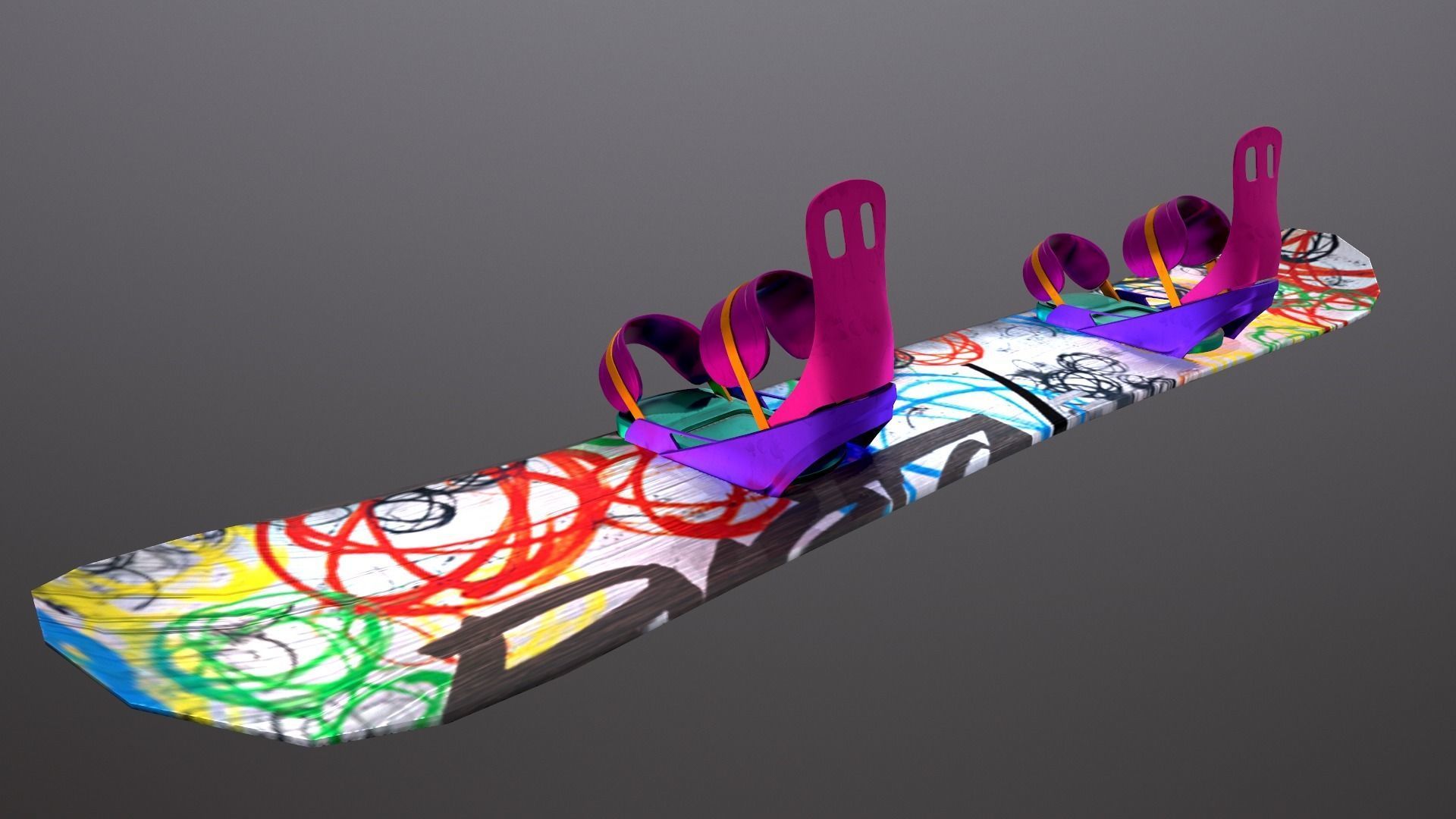 skateboard PBR 3D model with Texture  3D model_8