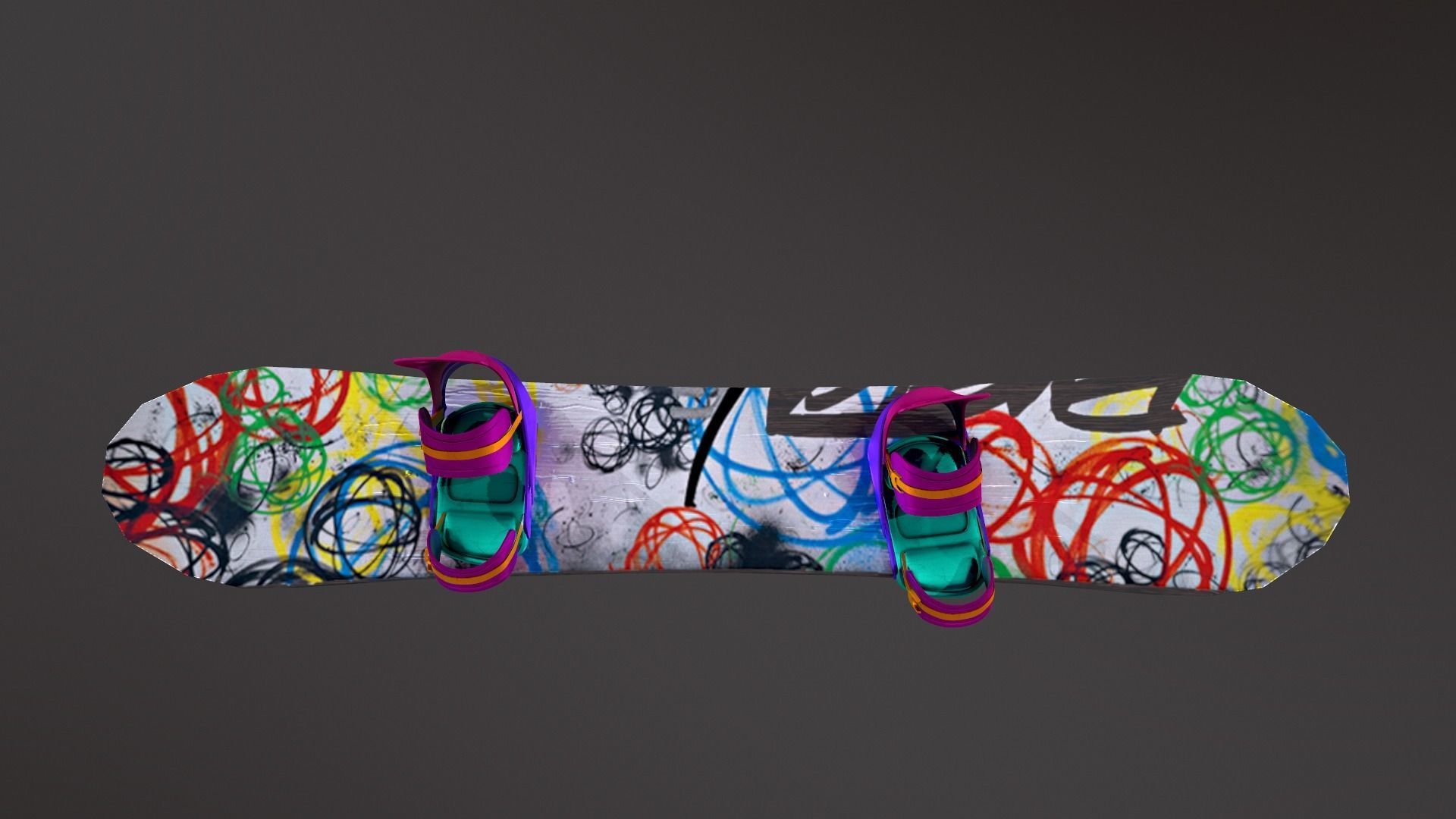 skateboard PBR 3D model with Texture  3D model_9