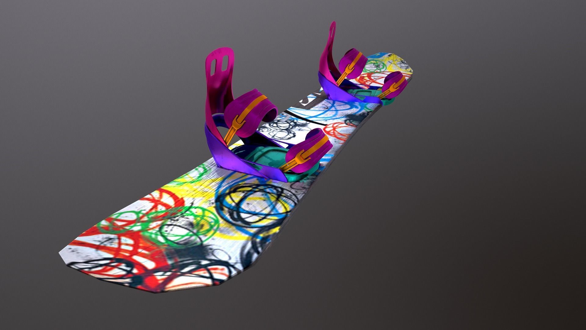 skateboard PBR 3D model with Texture  3D model_6