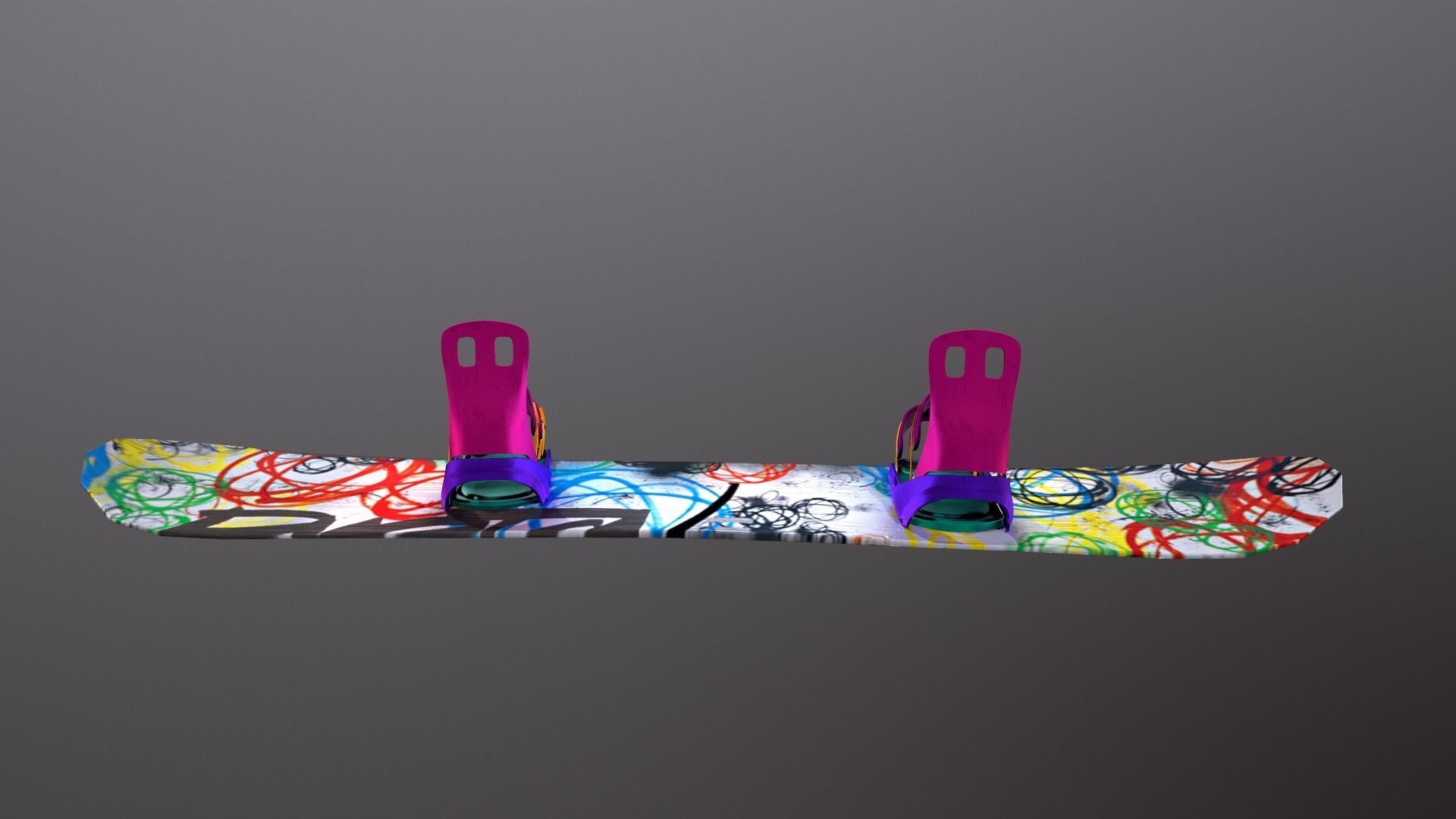 skateboard PBR 3D model with Texture  3D model_5