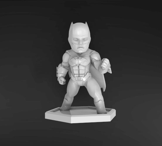 Chibi Batman statue 3D print model STL file for 3D Printing 3D print model_5