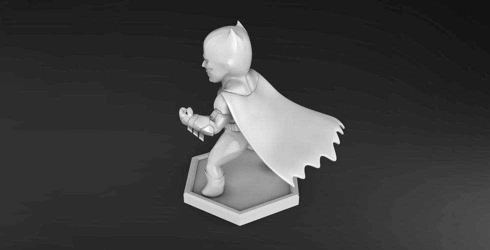 Chibi Batman statue 3D print model STL file for 3D Printing 3D print model_9
