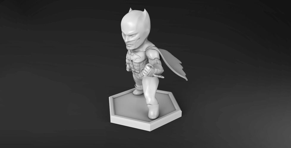 Chibi Batman statue 3D print model STL file for 3D Printing 3D print model_8
