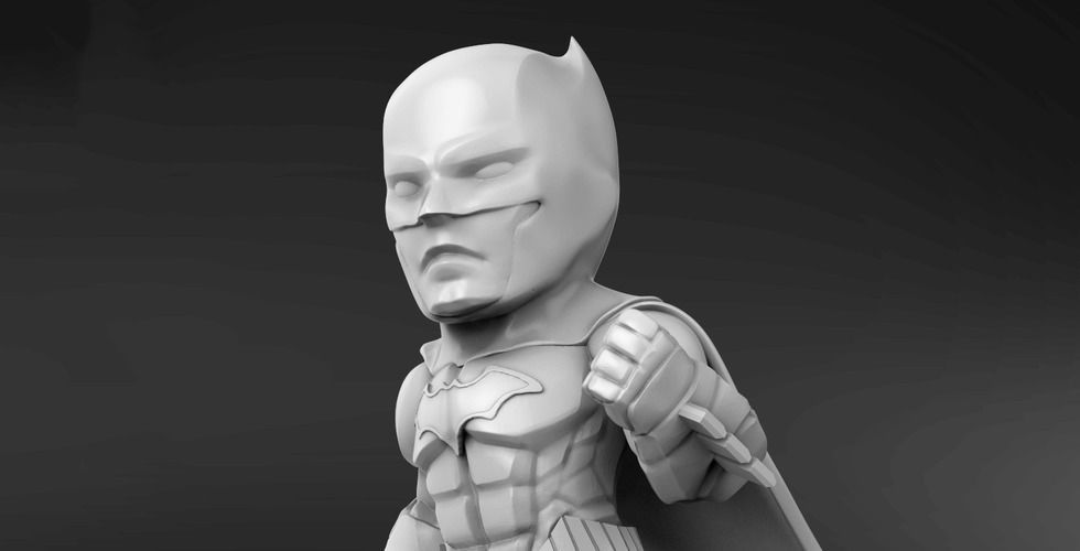 Chibi Batman statue 3D print model STL file for 3D Printing 3D print model_6