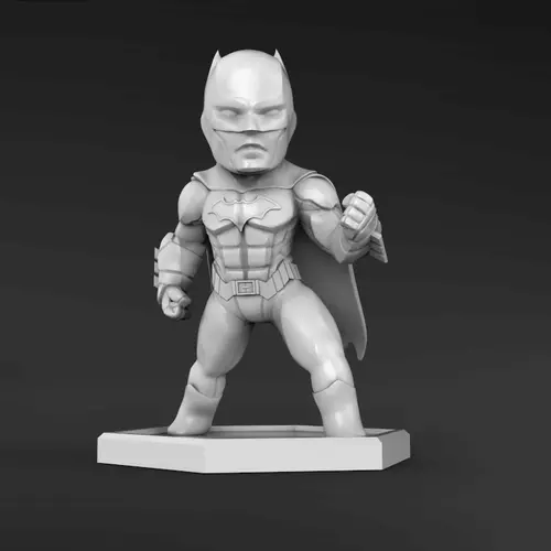 Chibi Batman statue 3D print model STL file for 3D Printing 3D print model_0