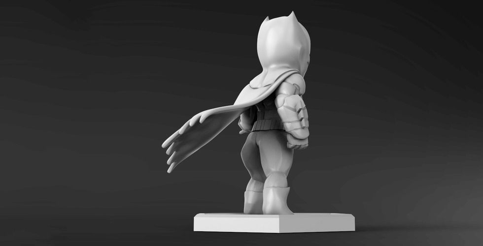 Chibi Batman statue 3D print model STL file for 3D Printing 3D print model_1