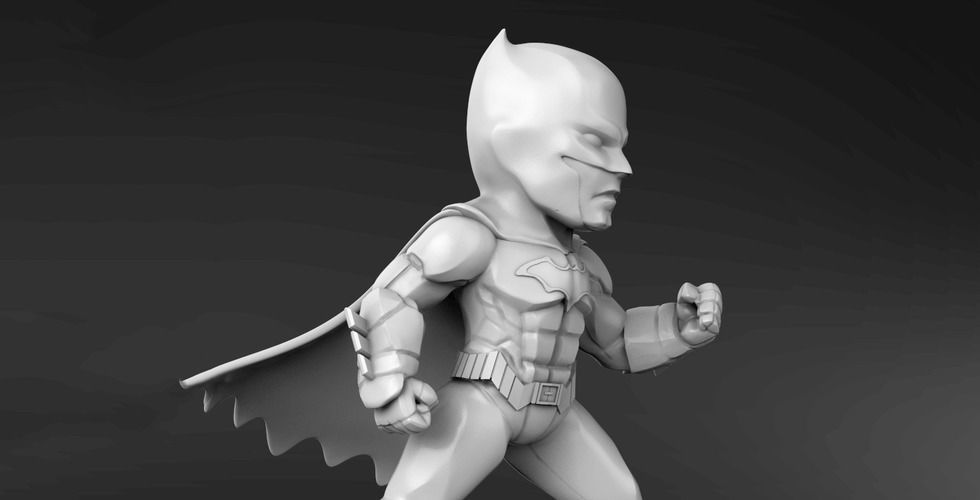 Chibi Batman statue 3D print model STL file for 3D Printing 3D print model_7