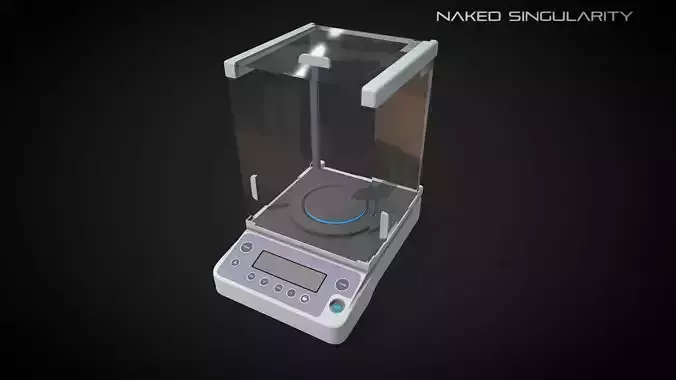 Analytical Balance Scale - Laboratory electronic Low-poly 3D model