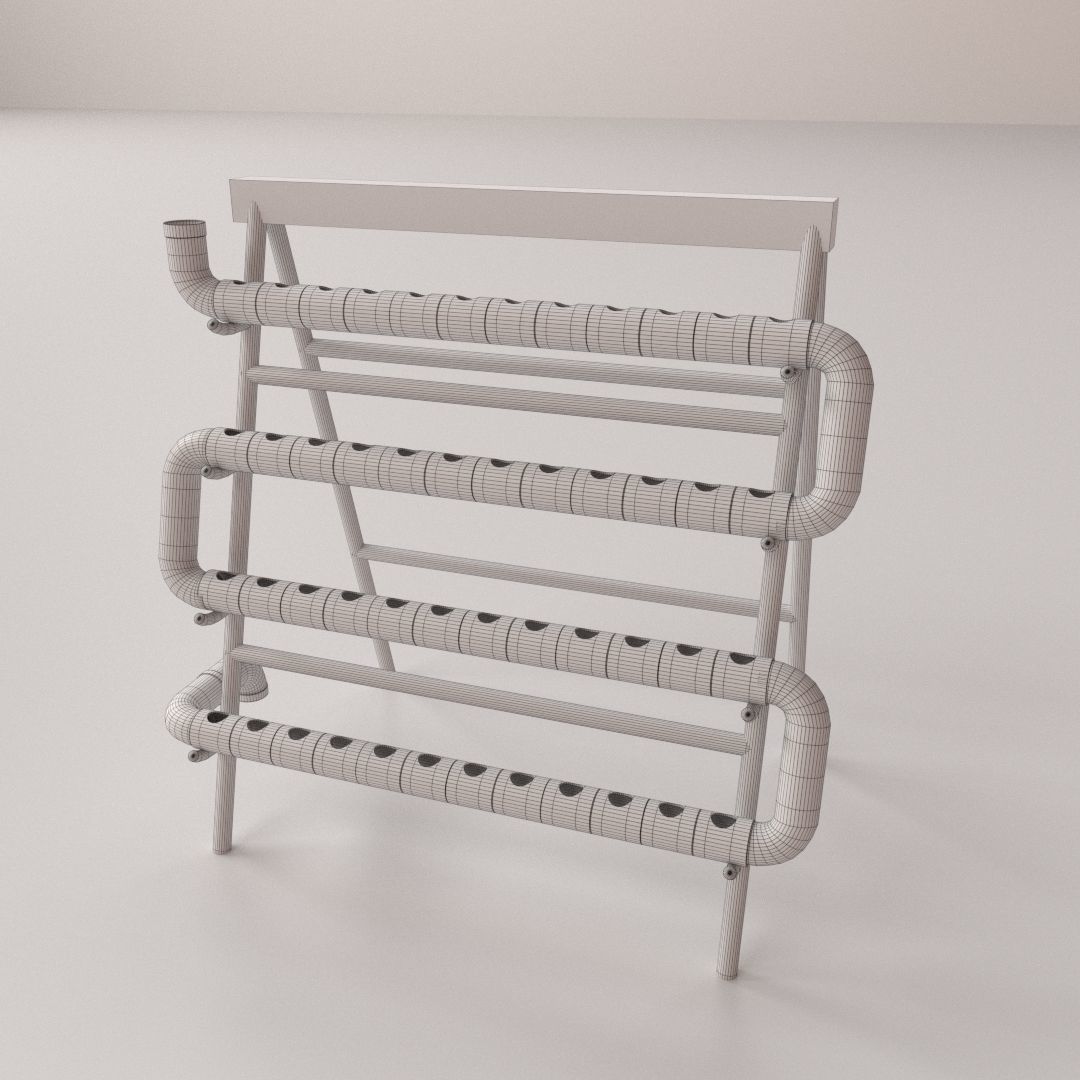 Hydroponic Stand 3D model_4