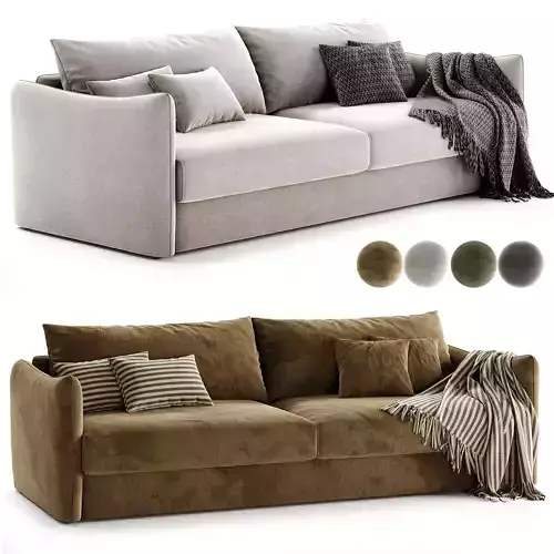 Chelsea Modern Classic Beige Upholstered Cushion Back Sofa