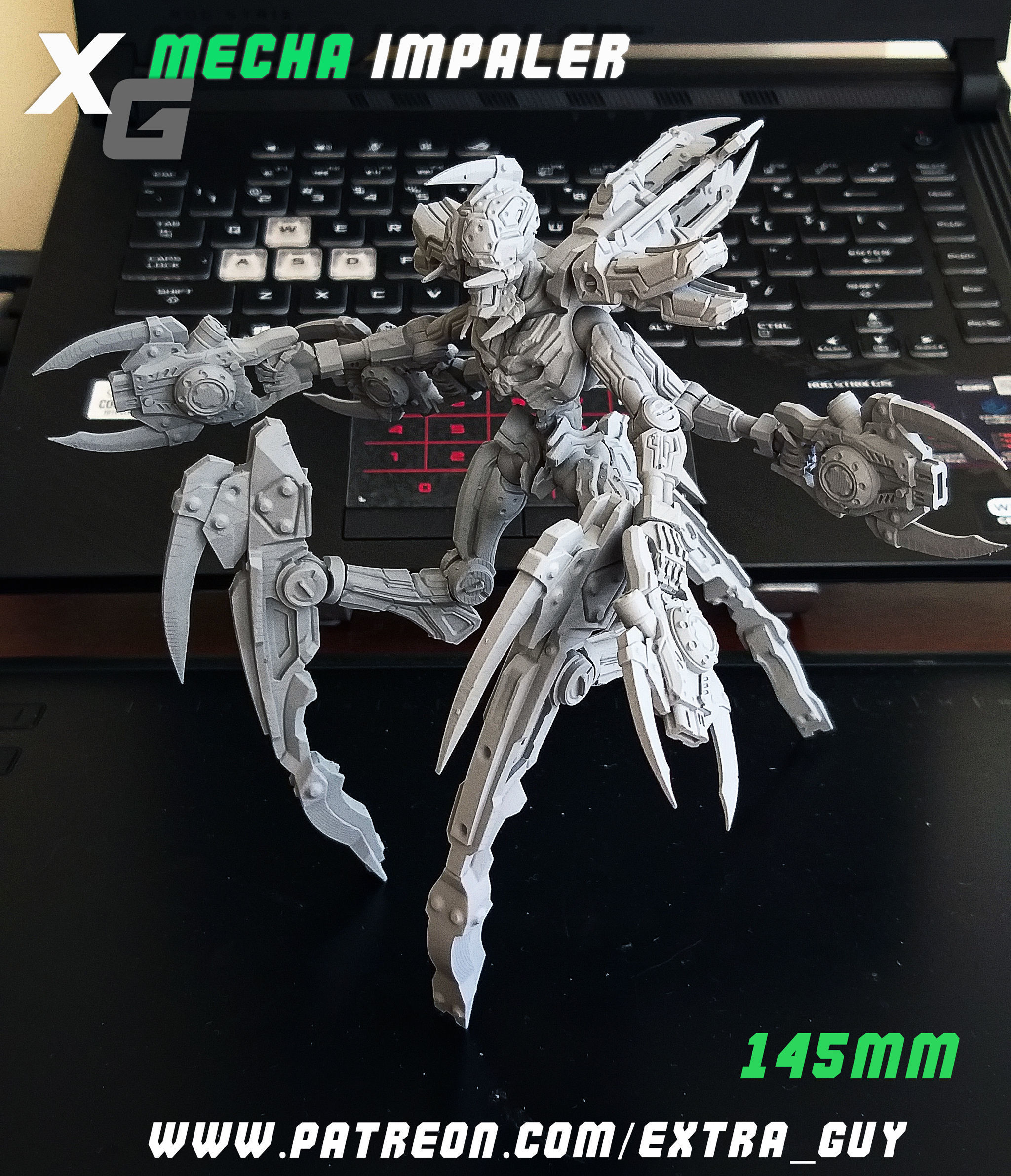 Mecha Impaler 145mm 3D Print 3D print model_1