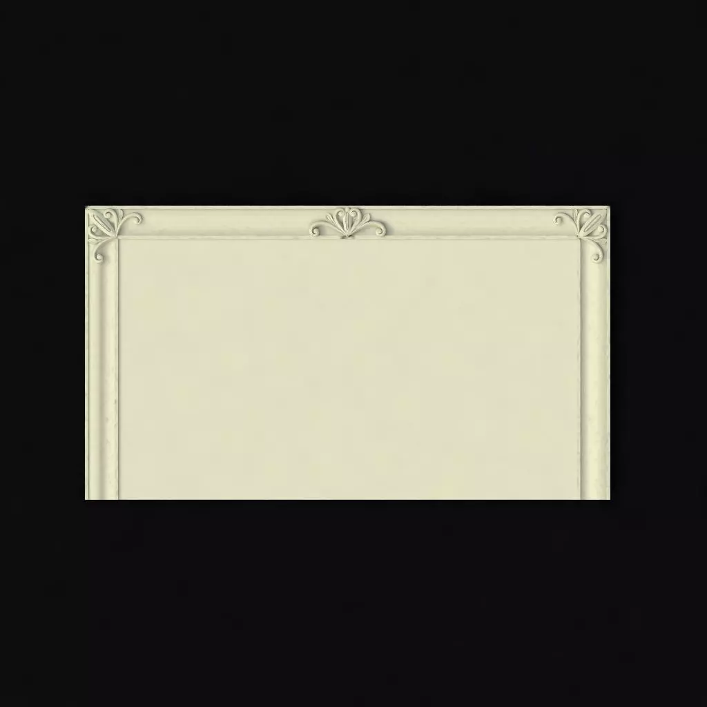 bed headboard 3D model_0