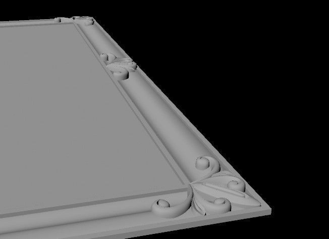 bed headboard 3D model_1