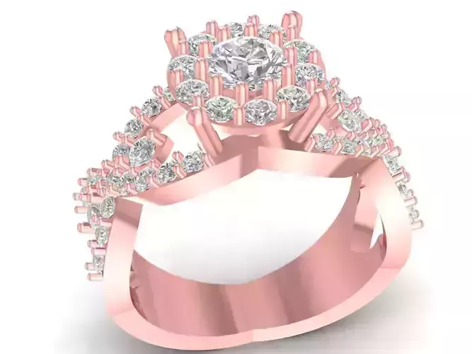 Luxury Multi-Layer Floral Diamond Ring for Women 2804