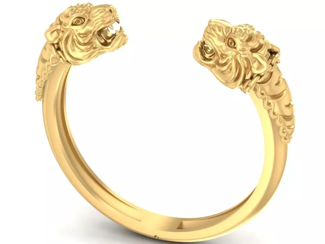 Luxury Double Lion Head Bangle Jewelry 3D Model 2805 3D print model
