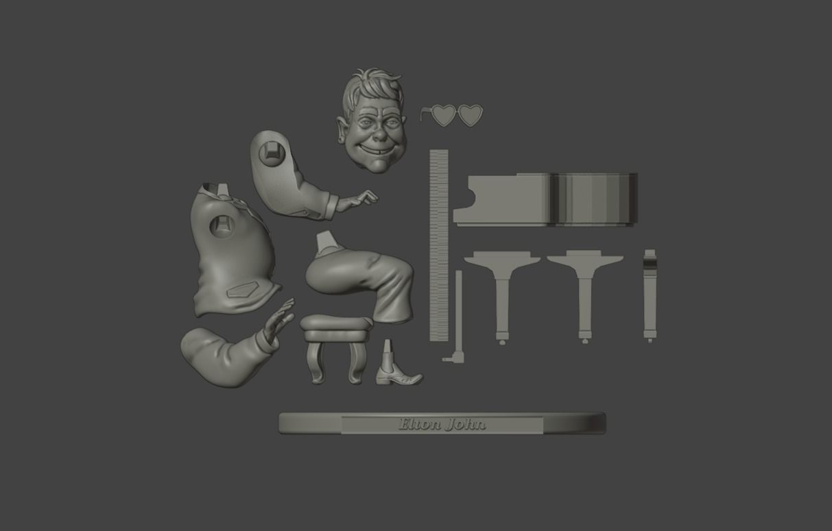 Elton John 3d printing 3D print model_2