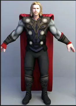 thor superhero 3D model_0