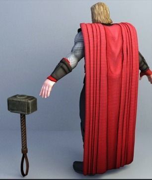 thor superhero 3D model_1
