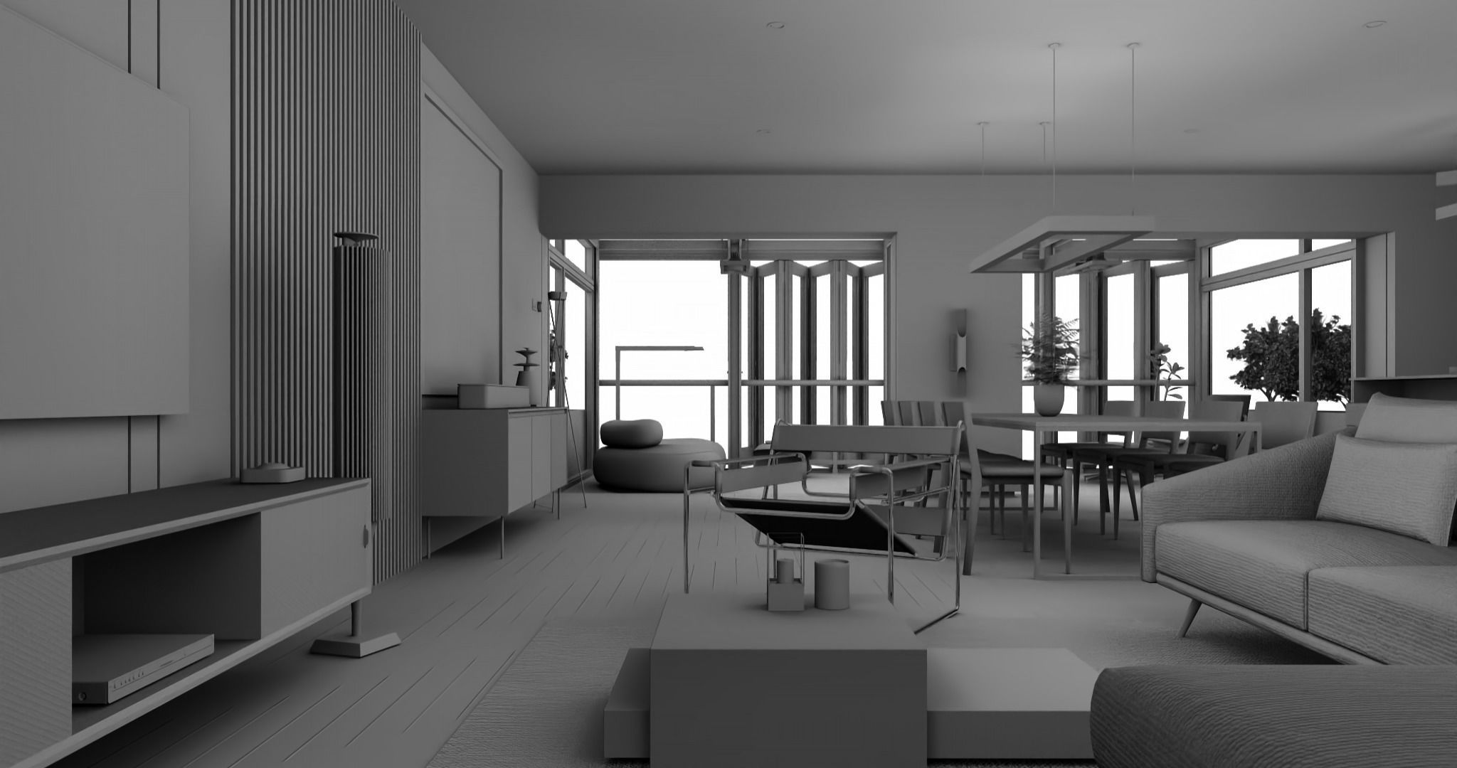 Modern living - A5  3D model_9