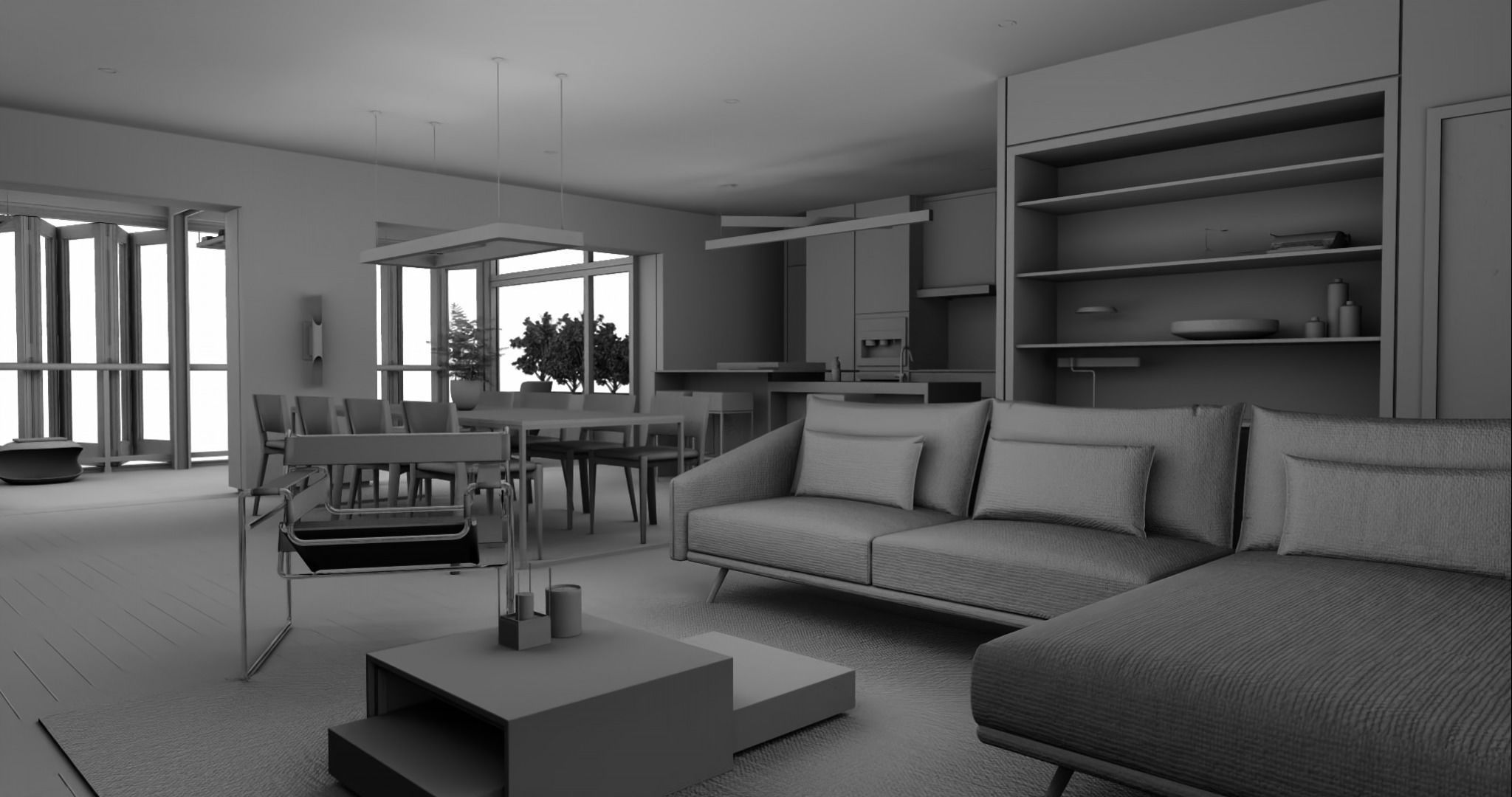 Modern living - A5  3D model_11