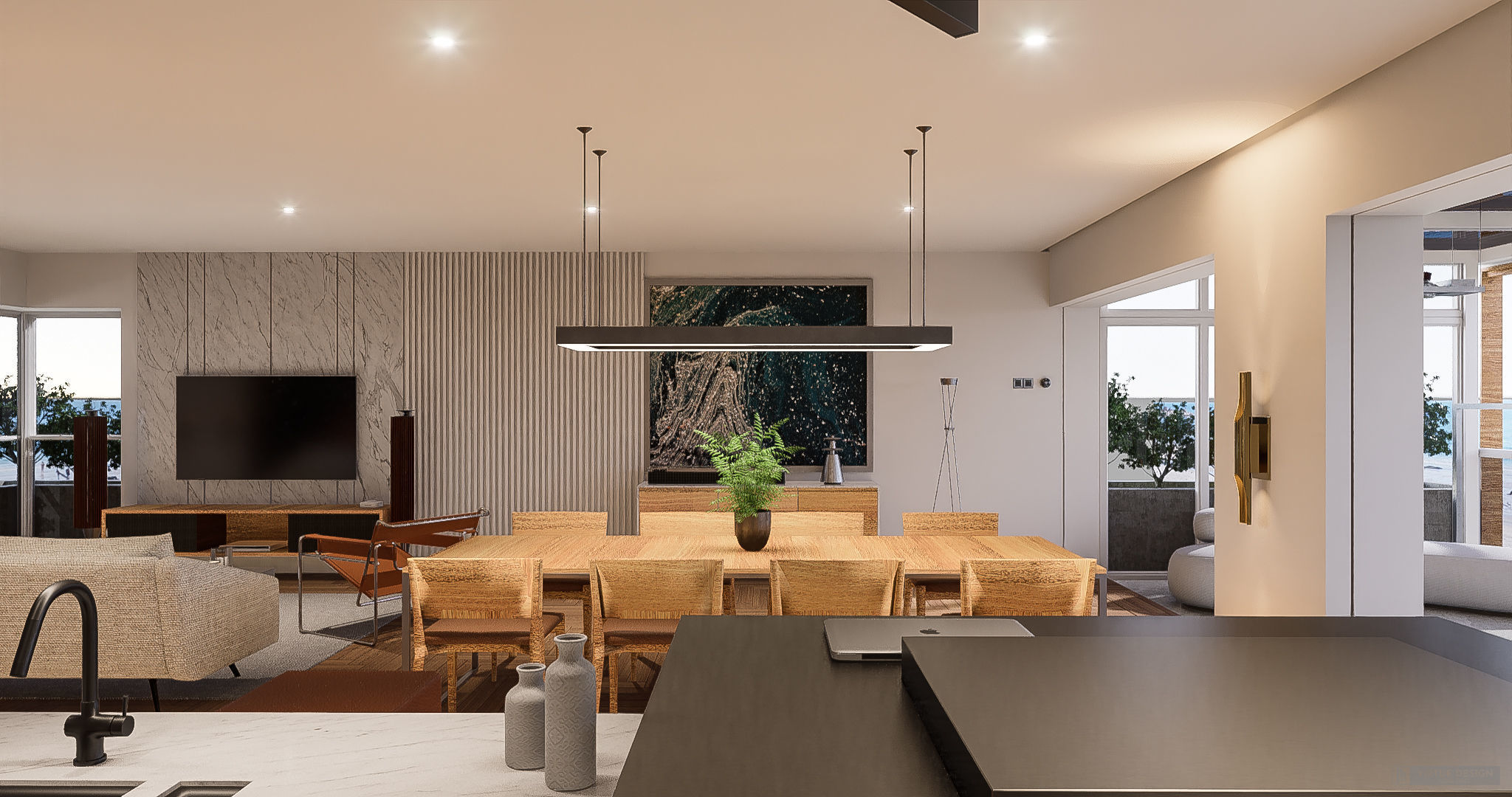 Modern living - A5  3D model_8