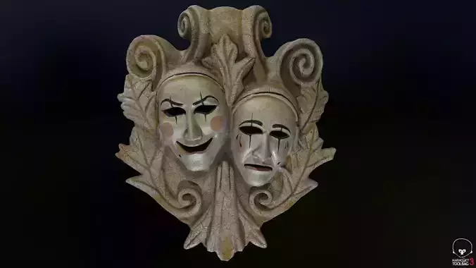 Masks of venice Low-poly 3D model