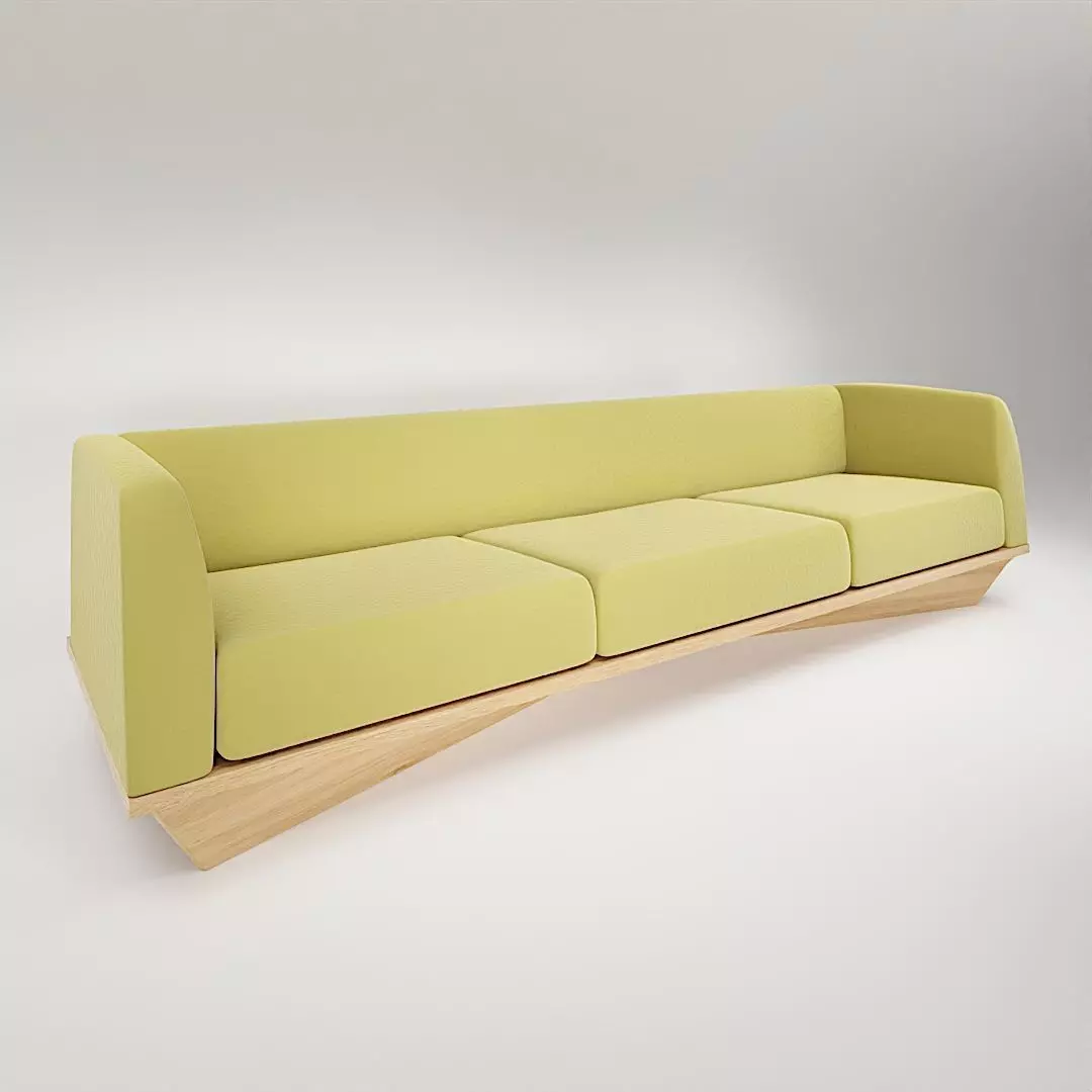 CrossSofa sofa with wooden legs Free 3D model