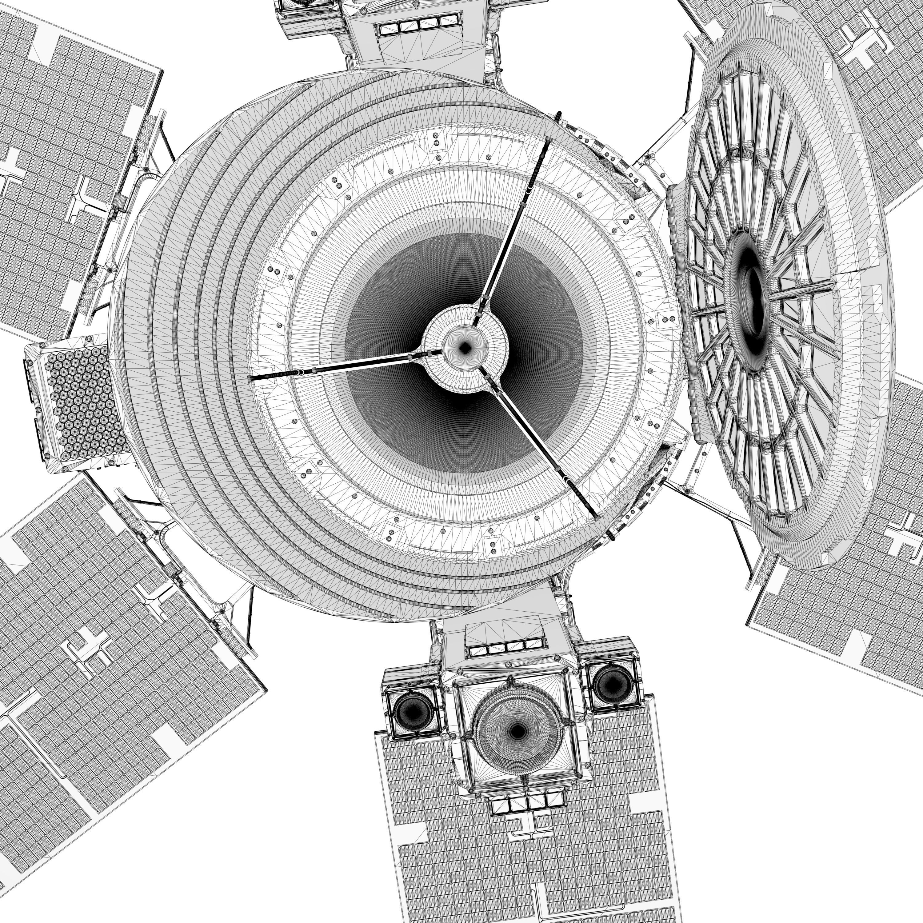High Poly Spy Satellite - C4D Octane 3D model_12