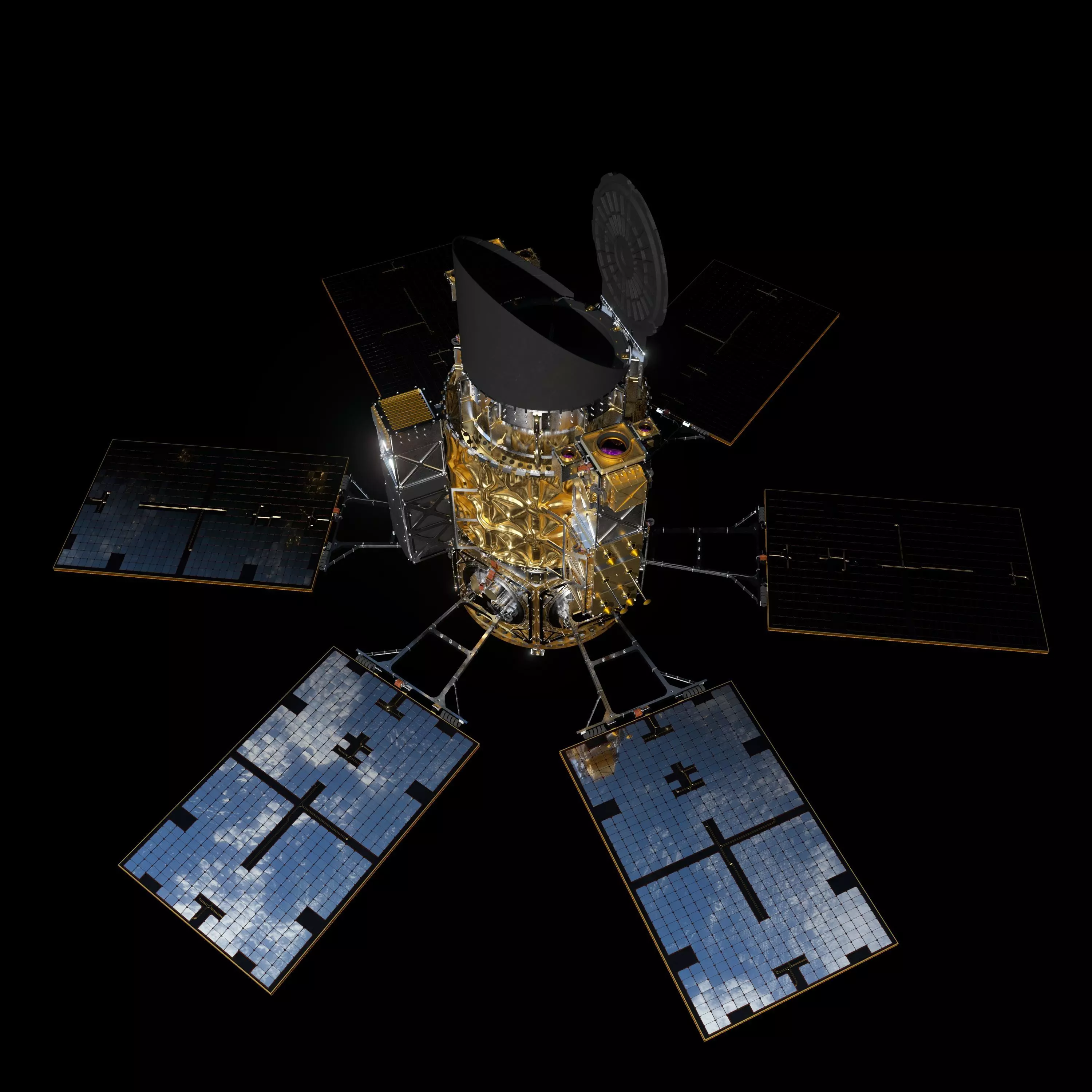 High Poly Spy Satellite - C4D Octane 3D model_0