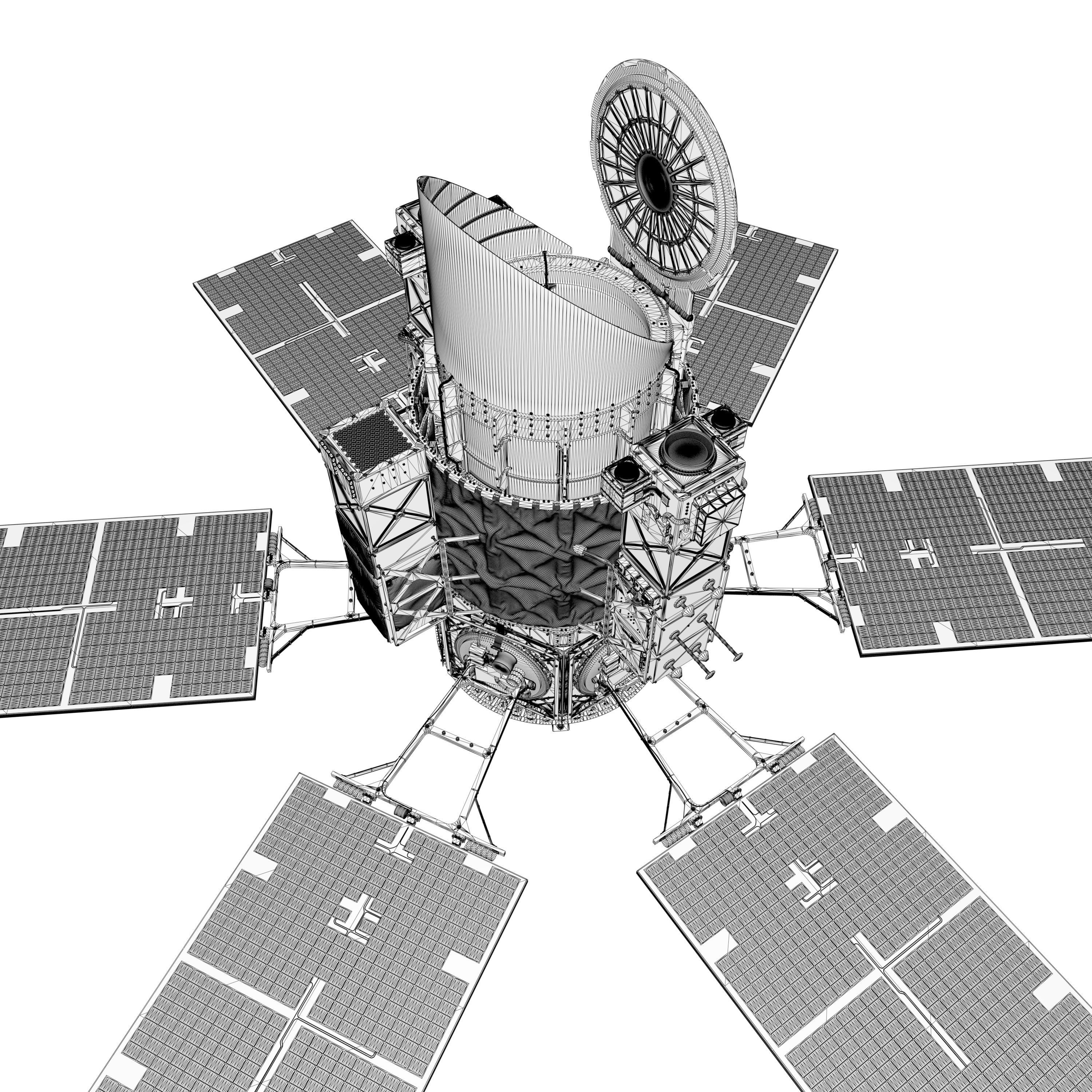 High Poly Spy Satellite - C4D Octane 3D model_11