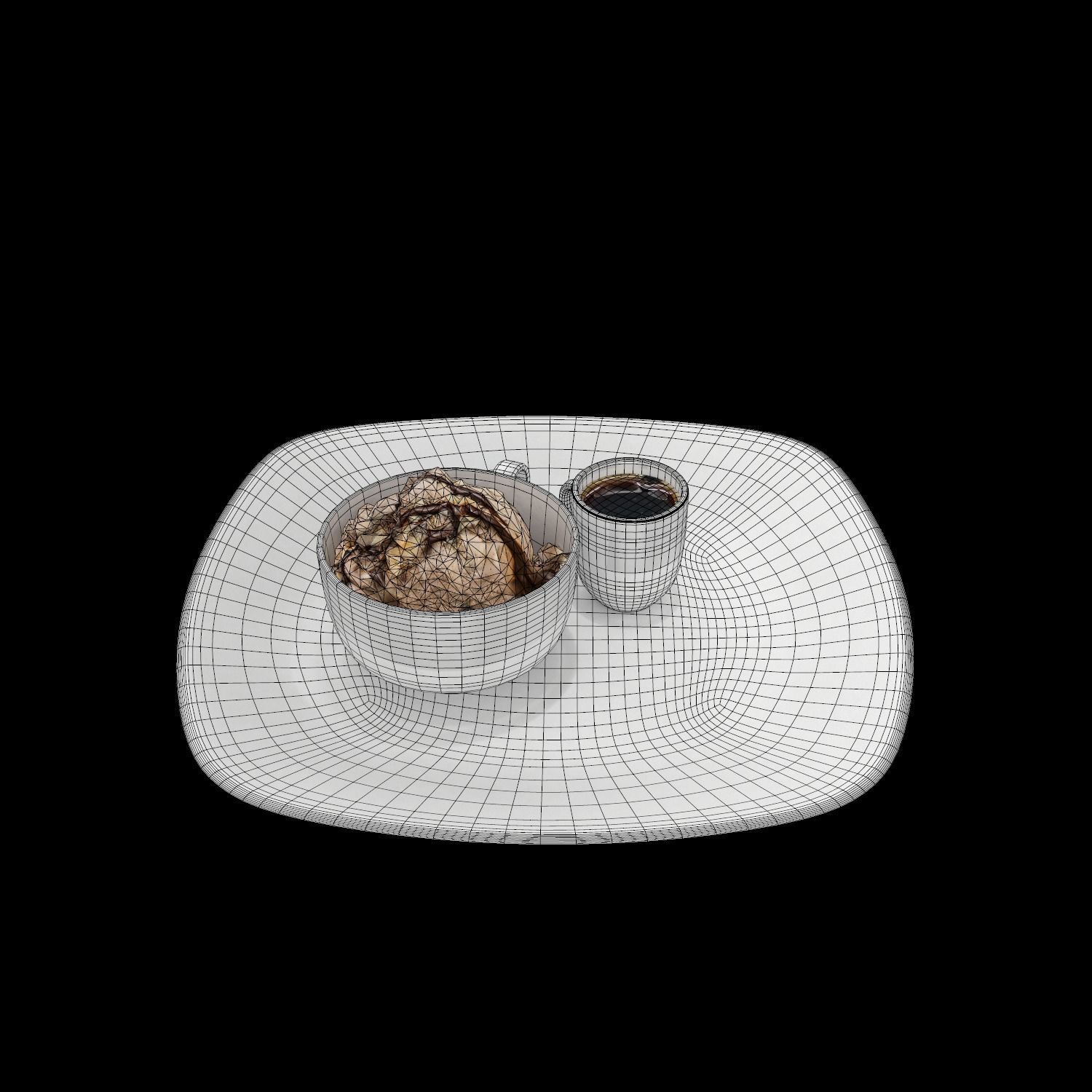 Noccio Affogato Low-poly 3D model_6