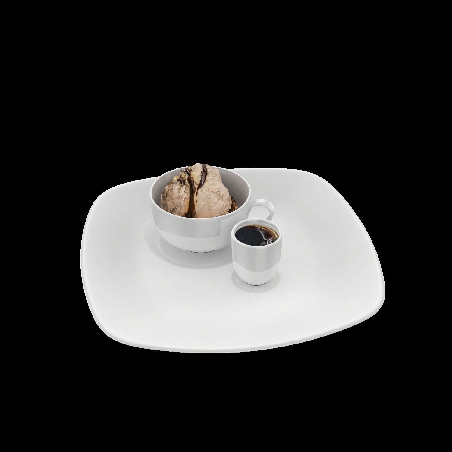 Noccio Affogato Low-poly 3D model_4
