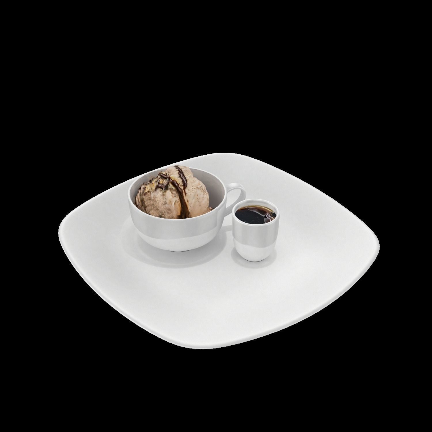 Noccio Affogato Low-poly 3D model_5