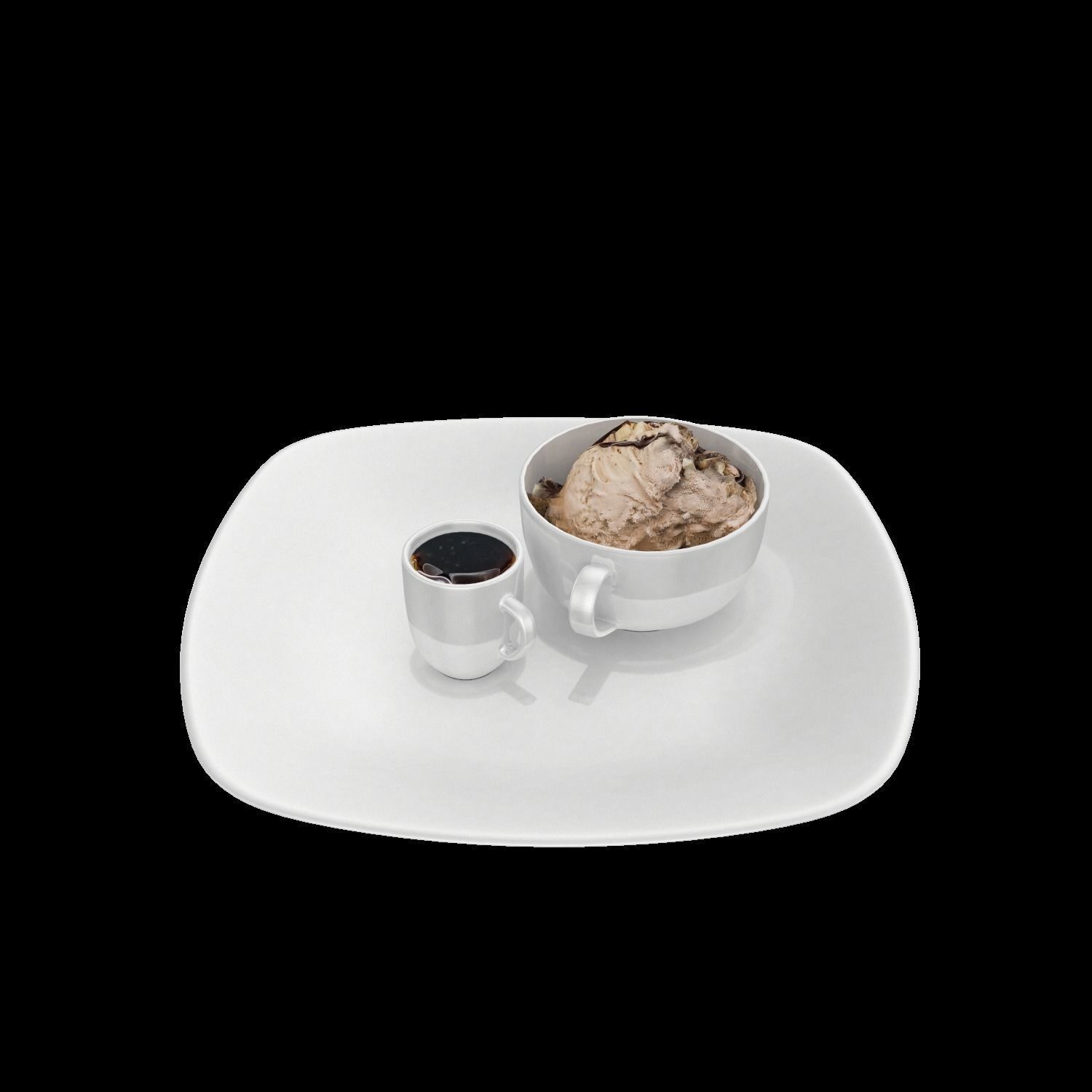 Noccio Affogato Low-poly 3D model_3