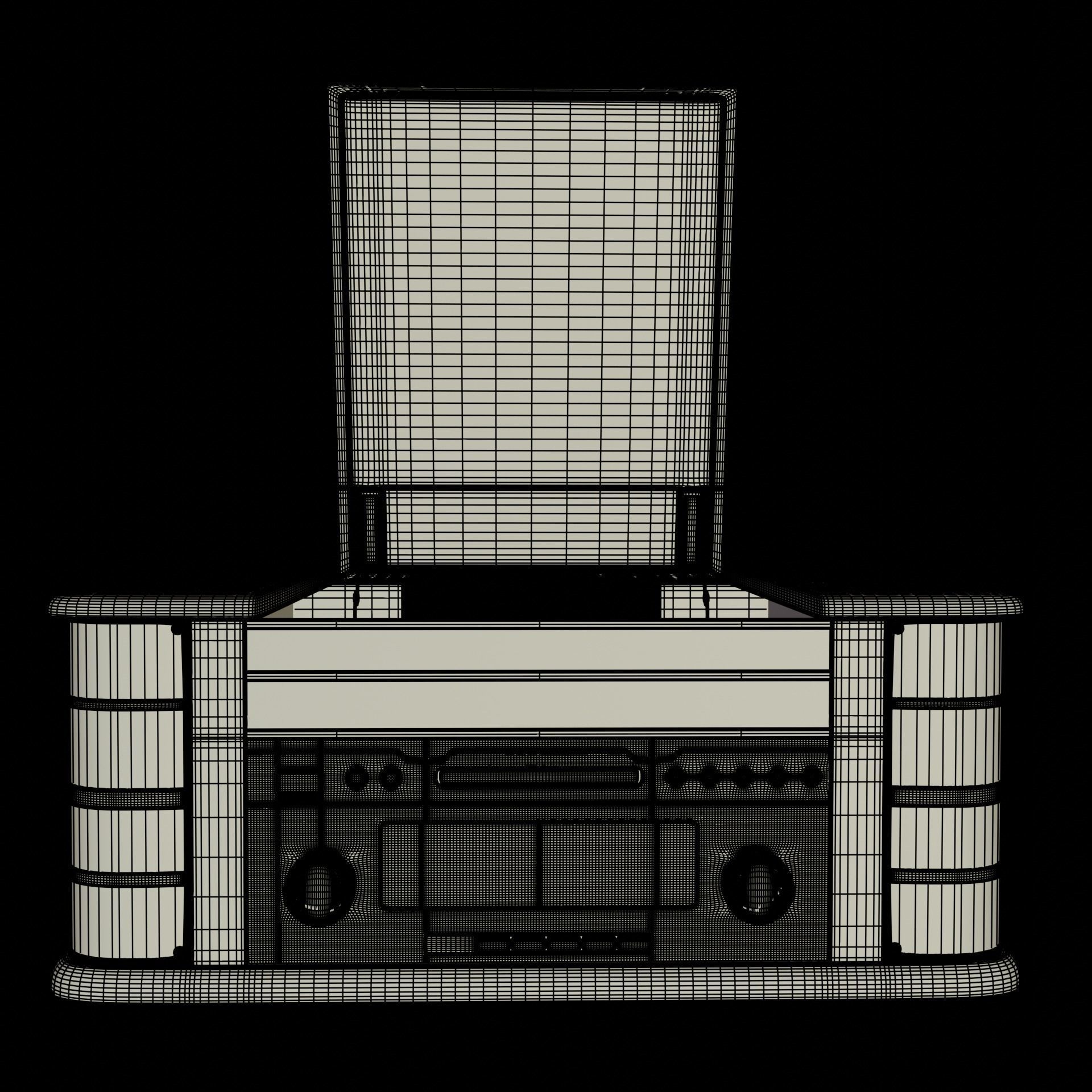 Retro gramophone 3D model_10