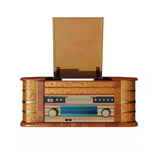 Retro gramophone 3D model