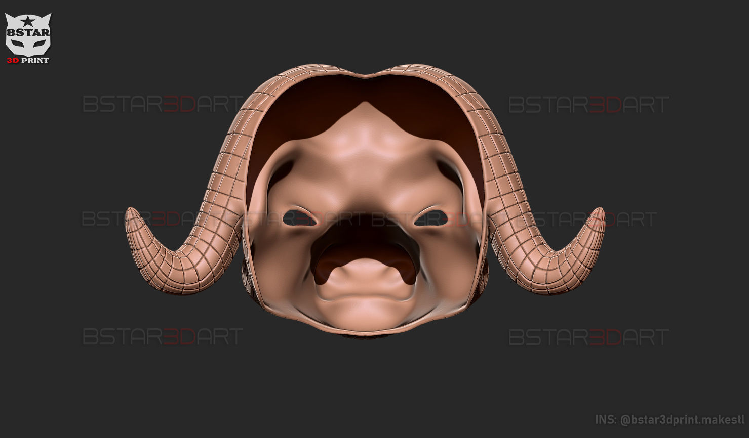 Squid Game Mask - Vip Buffalo Mask Cosplay 3D print model_40