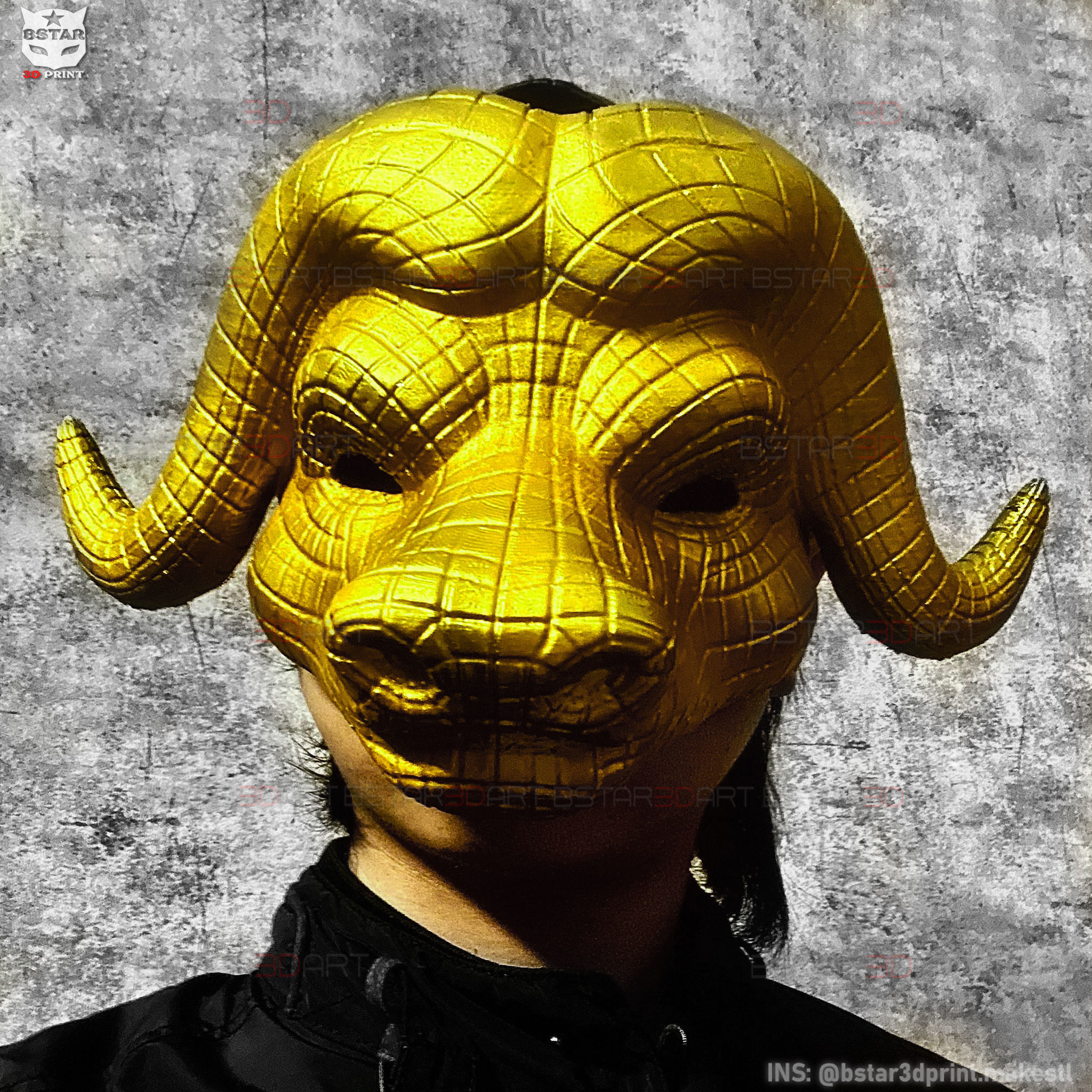Squid Game Mask - Vip Buffalo Mask Cosplay 3D print model_3