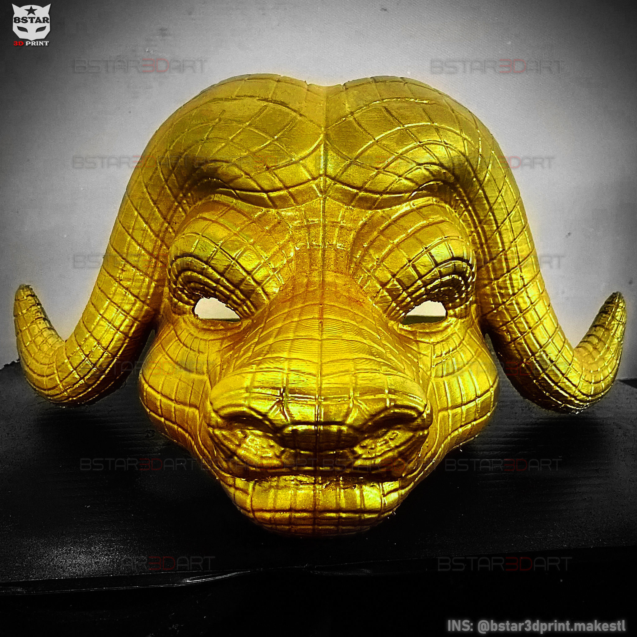 Squid Game Mask - Vip Buffalo Mask Cosplay 3D print model_1