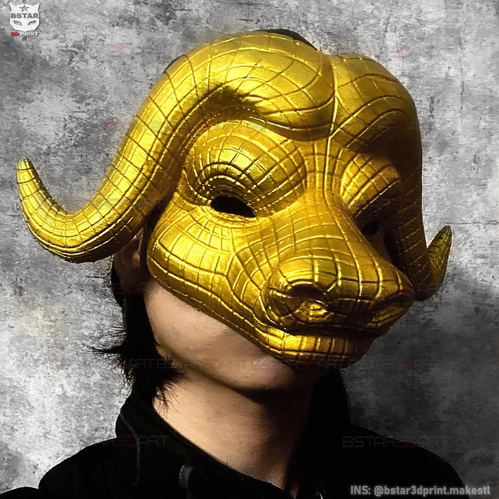 Squid Game Mask - Vip Buffalo Mask Cosplay 3D print model_2