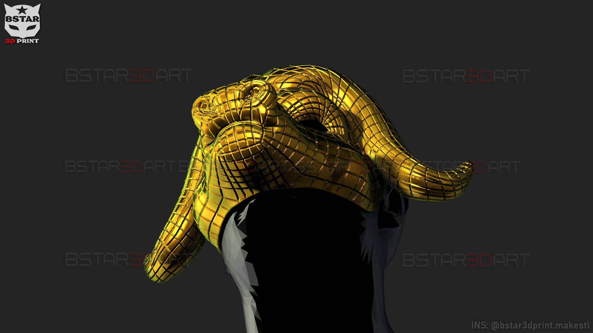 Squid Game Mask - Vip Buffalo Mask Cosplay 3D print model_22