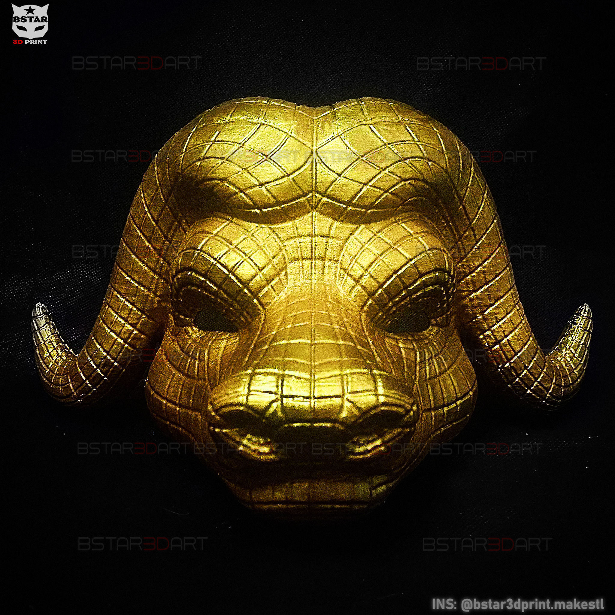 Squid Game Mask - Vip Buffalo Mask Cosplay 3D print model_4