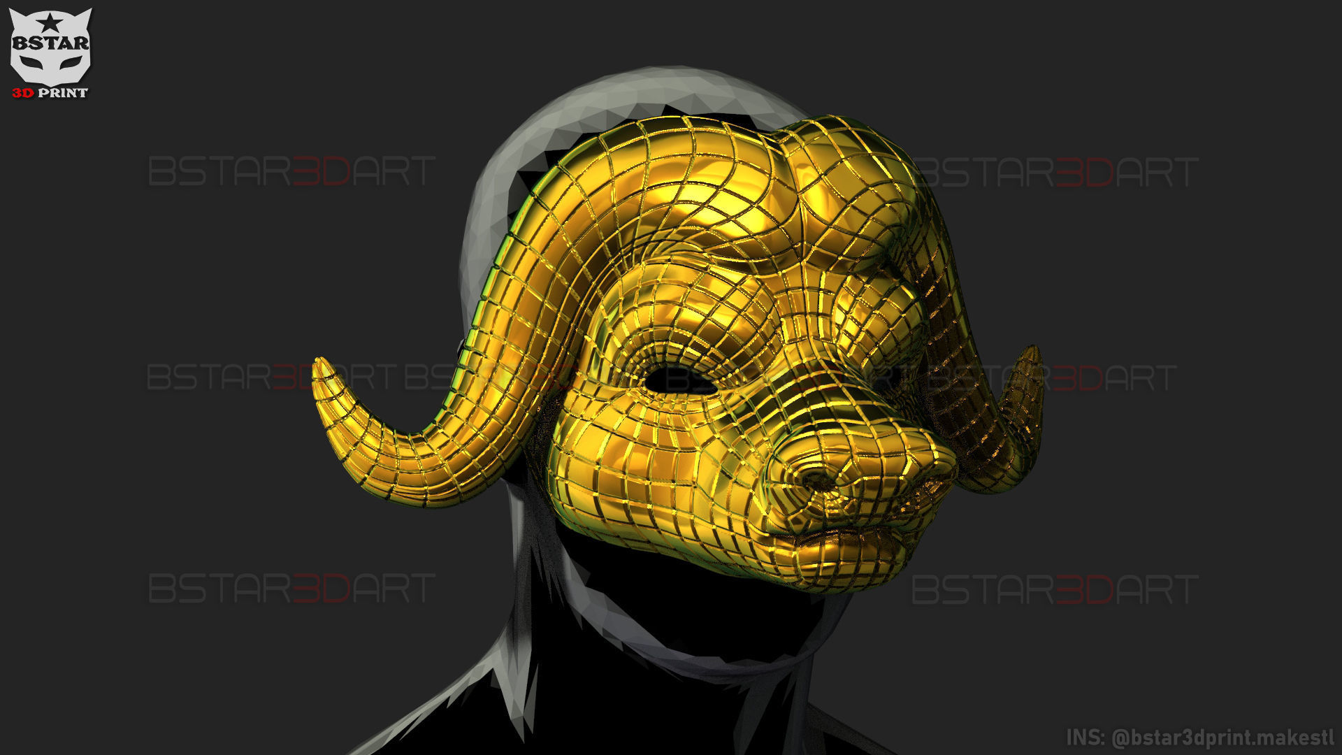 Squid Game Mask - Vip Buffalo Mask Cosplay 3D print model_21